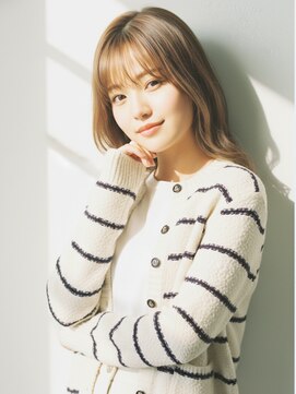 ミディアムヘアー/透明感チョコレートブラウン/髪質改善/越谷