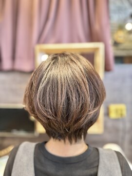 ショートボブレイヤー&髪質改善カラー