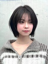 ステイゴールド(STAYGOLD)&nbsp;ショート 顔周りカット 黒髪 髪質改善 切りっぱなし 20代 艶髪