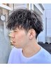 【メンズ限定極上トレンド】ツイスパ×メッシュ3Dデザイン＋カット￥21000