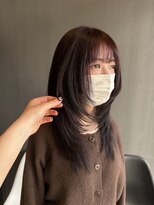 リジョイスヘア エン(REJOICE hair EN)&nbsp;ザクザクレイヤー×レッドブラウン