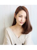 大人カワイイ♪ワンカールセミディ♪マロンブラウン◎20代30代
