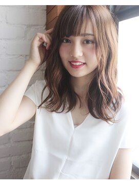 チョビー 銀座(chobii) 道村/アッシュブラウン/デジタルパーマ/ローライト/厚めバング