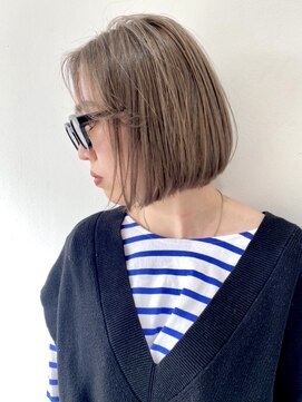 フォーク FOLK 【FOLK】ブリーチ1回♪透明感カラー☆似合わせ切りっぱなしボブ