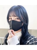 ブリーチなしカラー 透明感 グレージュ オリーブカラー