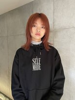 シーム(SEAM) 顔まわりレイヤーミディ×レッドオレンジ