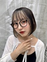 ロンド ストラーダ 心斎橋(Lond strada)&nbsp;マチルダボブ×インナーグレージュ【髪質改善/縮毛矯正】