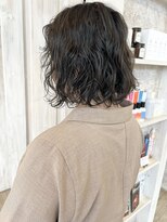 キャアリー(Caary)&nbsp;福山市Caaryお洒落無造作ウェーブパーマウェットボブ20代30代