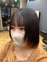 アルター(aL ter)&nbsp;フェイスレイヤー［黒髪/グレーベージュ/前髪パーマ］