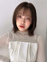 ハニー 町田(HONEY) 外はねレイヤーボブ　マッシュバング　シアーベージュ