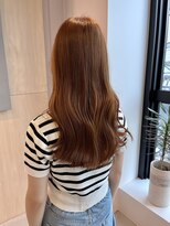 シダ(sida SAIIN)&nbsp;20代30代ブリーチなしオレンジベージュセミロング