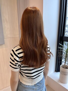 シダ(sida SAIIN) 20代30代ブリーチなしオレンジベージュセミロング