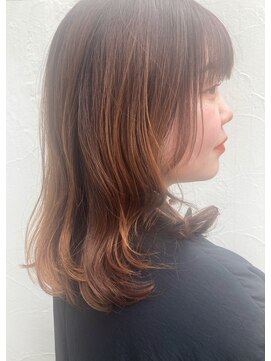 ヴァロ(Valo) コテ巻き風水素デジタルパーマ/ピンクブラウン/くびれ巻き