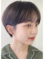 20.30.40代◎マロンブラウン透明感セシルカットなくびれショート