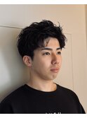 大人のラフなパーマショートスタイル。アクティブショート！