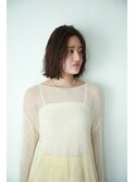 大人顔まわりレイヤーボブスタイル