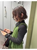 ミニボブパーマ　くるくるパーマ　パーマ女子