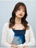 ブリーチなしダブルカラー柔らかい艶感のオリーブベージュカラー
