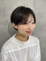 エアー 青山(AIR)&nbsp;丸みショートシースルーバングくびれボブマッシュショート