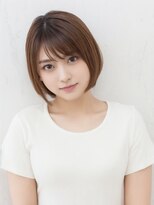 バランス 前橋(Balance) 大人可愛い切りっぱなしひし形レイヤーチョコレートブラウン
