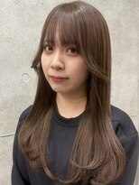 ソラ 表参道(SORA)&nbsp;【MOMONE】ワンカールレイヤーロングレイヤー赤みなしベージュ