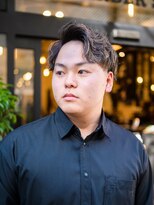 ブロートーキョーバーバーショップ 神田2nd(Bro Tokyo BARBERSHOP)&nbsp;テーパーフェードカット ニュアンスパーマスタイル