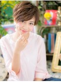 *COVER HAIR*大人かわいい☆斜めバングの前下がりショートb