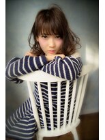 リル(Lilou) 【Lilou】大人かわいい ミディアム シースルーバング