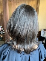 ヘアーエヌプラス (HAIR N+) セミロングボブ外ハネ巻き＆波巻き3