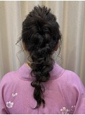 編み下ろしヘアー