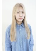 《Utoo e's つくば美容室 》ケアブリーチでブロンドベージュ。
