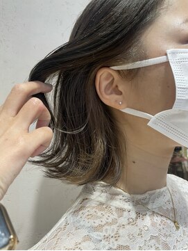 フェリア 渋谷(Feria) 【Feria 渋谷】インナーカラー×パールベージュ "Tsuyuki"