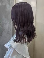 トレヘアー 京都 烏丸(tRe hair) ロングレイヤー　ピンクラベンダー　グラデーション