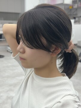 ビューブルー 亀戸錦糸町(VIEW BLUE) ◎ 美髪カールピンクブラウンロングセミディ似合わせ前髪