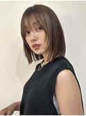 切りっぱなしボブ顔周りレイヤーカット【 大阪 上新庄】