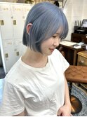 アイスブルー×ミニボブ