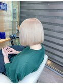 【takano style】丸みブロンドベージュボブ