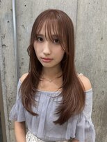 サンク 原宿 表参道(cinq) ★ロングレイヤーカットロングウルフカットミルクティーベージュ