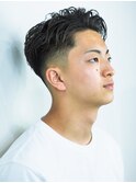 ツーブロフェード/かき上げ/刈り上げ/barber