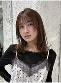 ミディアムヘア/暗めカラー/レイヤーカット/銀座