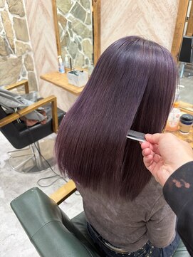 オーブ ヘアー アズール 吉祥寺店(AUBE HAIR azul) 紫×髪質改善×ブリーチ