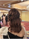 ミディアムサイドハーフアップ/ヘアアレンジ