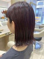 アッシュ 千歳烏山店(Ash)&nbsp;20代30代40代暗めミルクティピンクベージュミディアムレイヤー