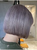 調布ダブルカラーハンサムショートウルフベージュアッシュカラー