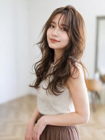 バグズ ヘアデザイン 桔梗が丘店(Baguz HAIR DESIGN)&nbsp;韓国風くびれレイヤーシースルーバングゆるウェーブ