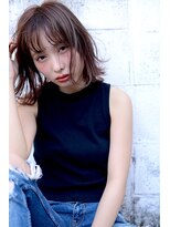 ミラバイグリーン(Mira by green)&nbsp;purple brown bob ふわミディ