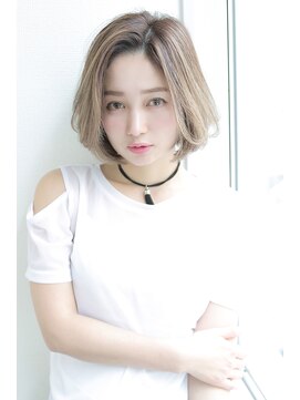 ロゼ 石橋(Rose) 【Rose/石橋】外国人風３Dハイライト＿切りっぱなしボブ★