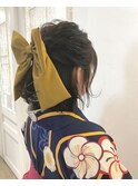 ヘアセット ヘアアレンジ ボブ 袴 着付け メイク 小顔 前髪