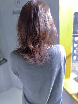 オーストヘアー リュウール(Aust hair Lueur) ラフウェーブロング☆ハイライト×ラベンダーグレージュ