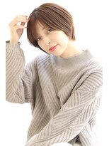 ヘアリゾート ラグーン(hair+resort lagoon) 【20代30代】くびれショート×デジタルパーマ×暖色系カラー